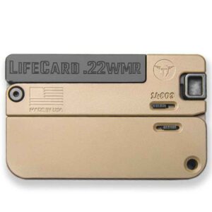 Trailblazer LifeCard 22 WMR (22 Mag) Anodized Flat Dark Earth Pistol - 1 Round life card gun